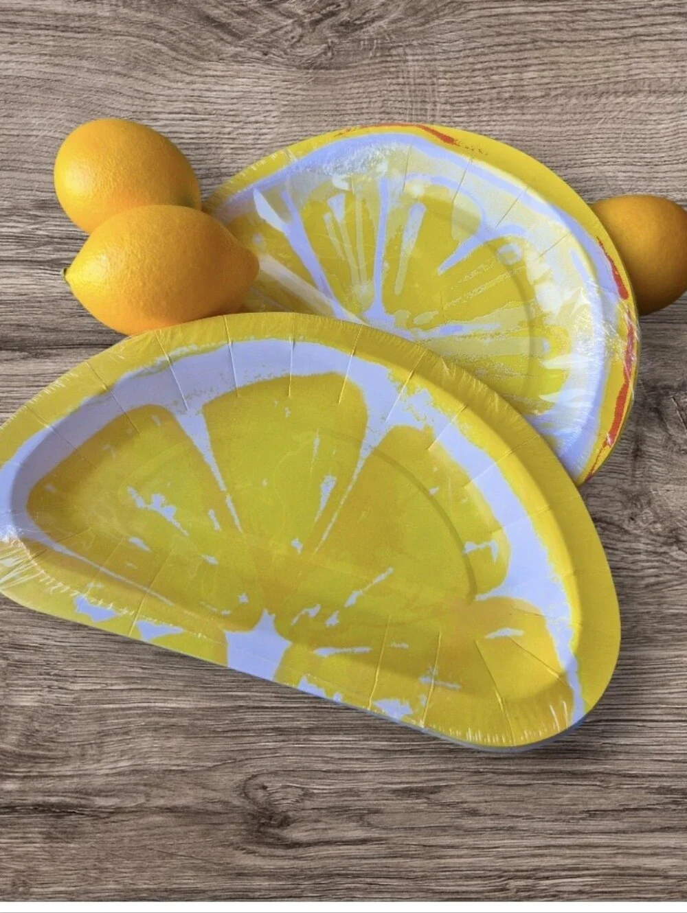 Yellow Lemon Slice Party Supplies 2 Separate Packs Paper Plates